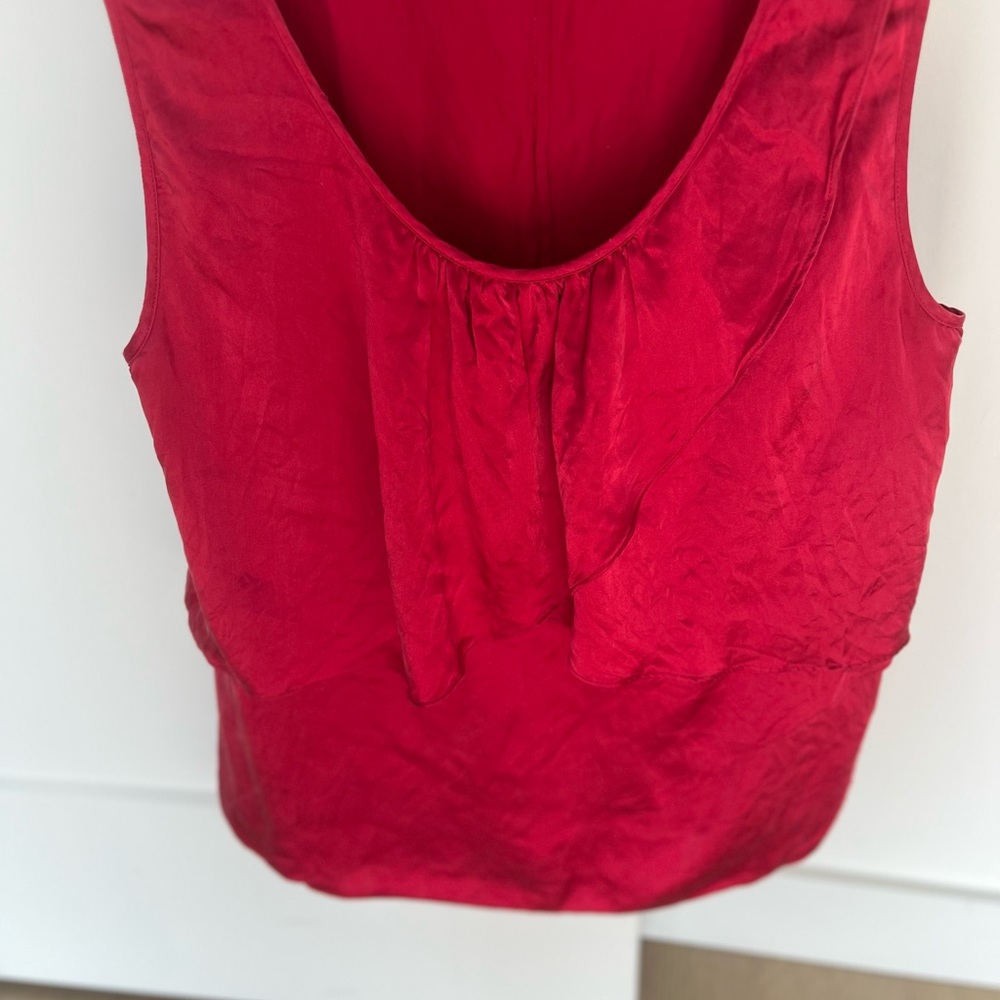 Talbots Size 14, Red Sleeveless Top